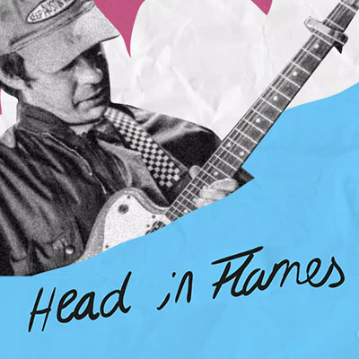 Head in flames